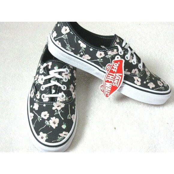 Vans Authentic Women's Vintage Floral Blue Graphite canvas shoes Sizes NIB - Picture 4 of 5